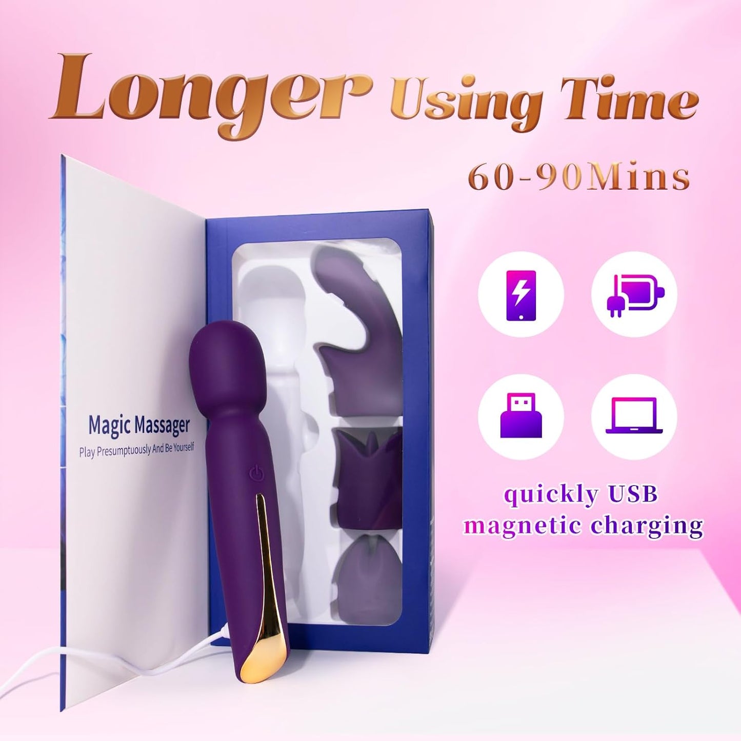 RadiantTide Clitoral Wand Vibrator Kit