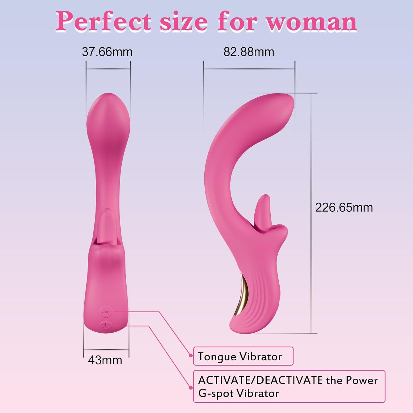 GildedAura Clitoral Licking Dildo Vibrator