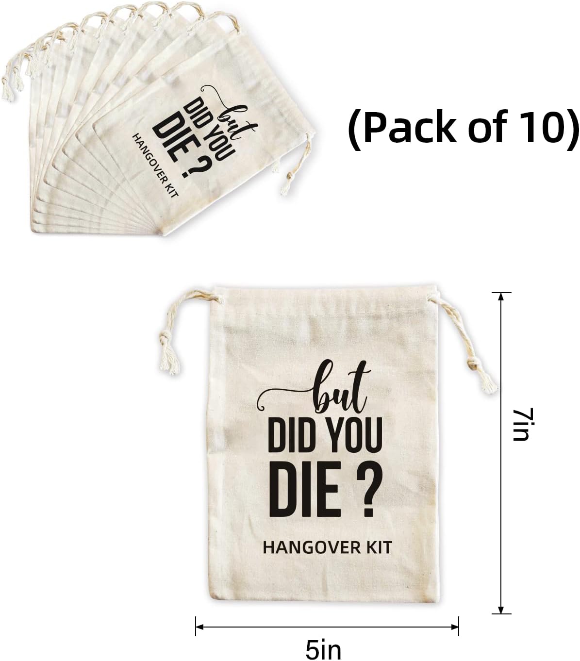 10 Pack Gag Drawstring Kit Bags
