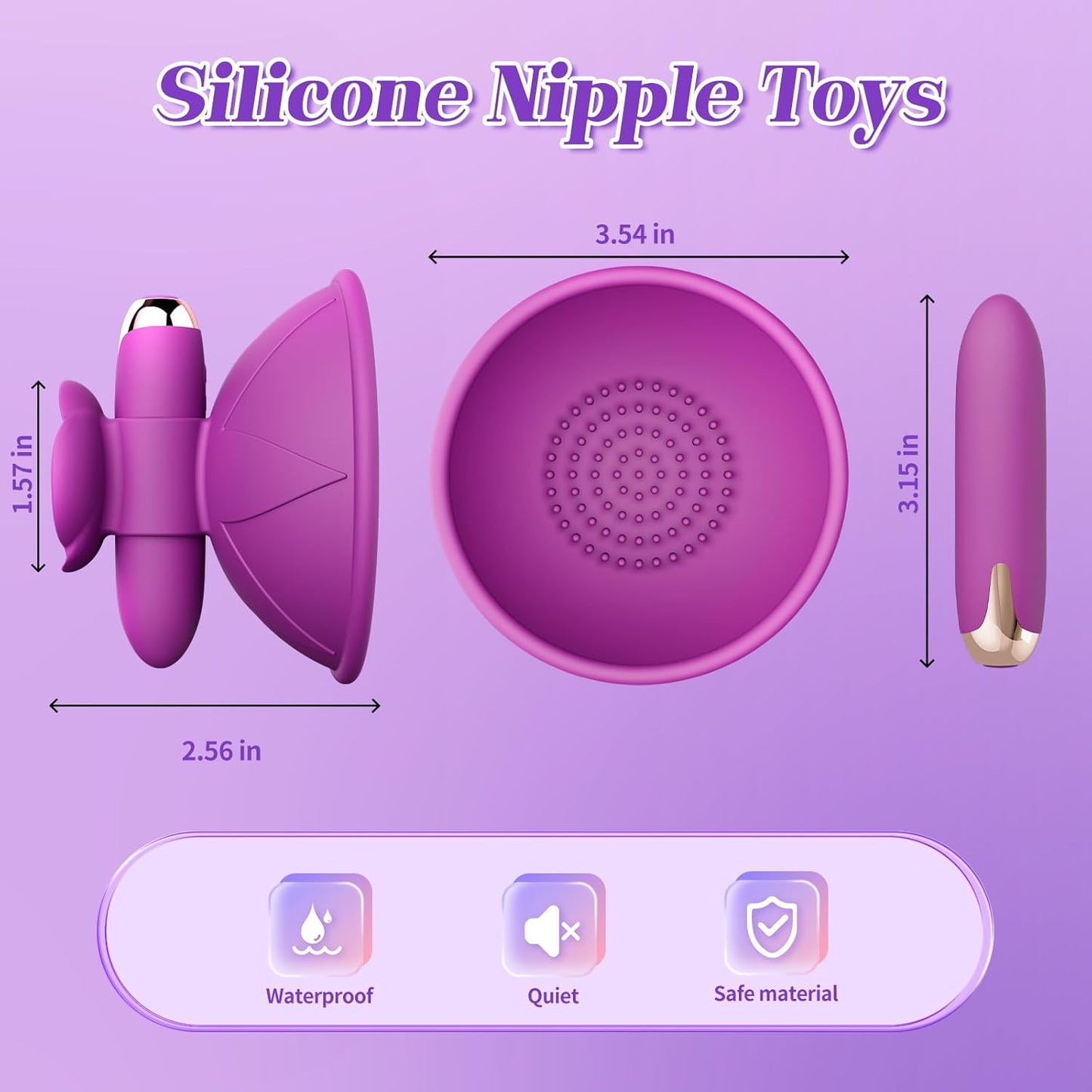 SilkenGlow Nipple Stimulation Vibrating Clamps - SinfulX