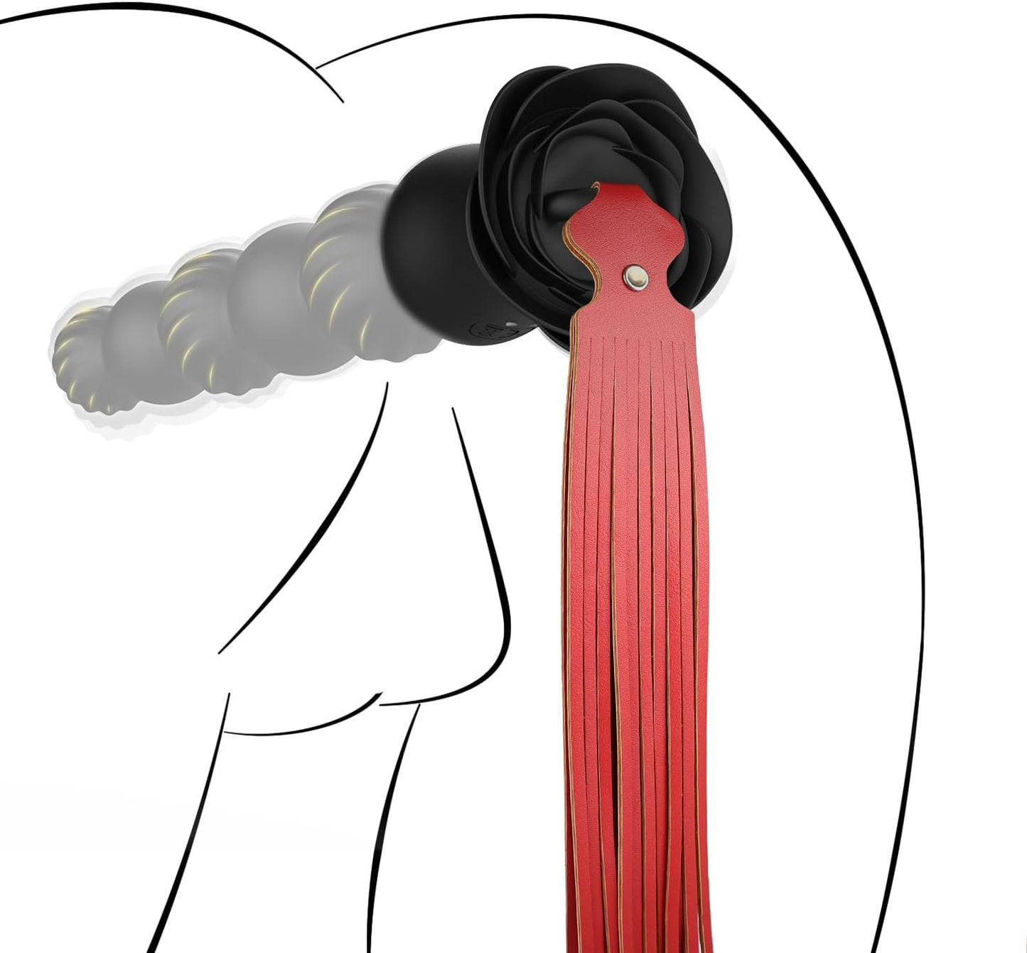 EdenSurge BDSM Butt Plug Vibrator Whip