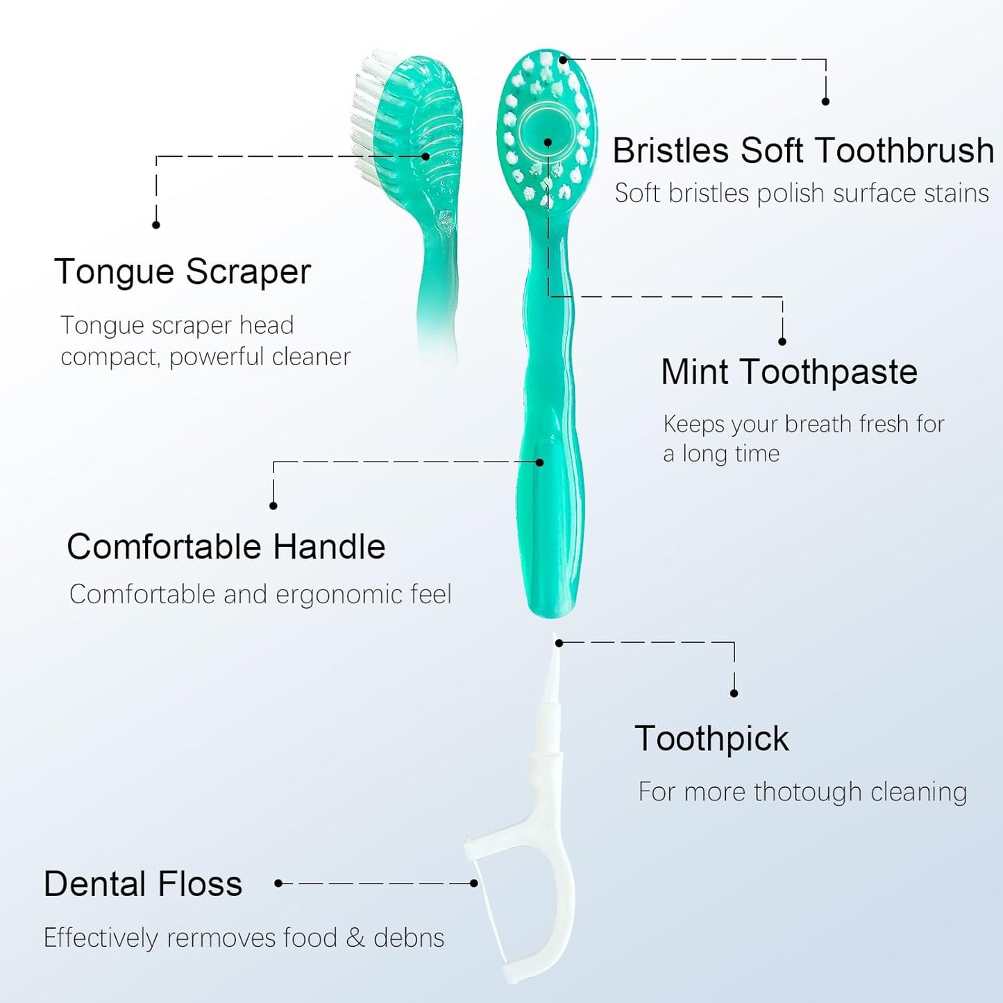 Morning After Disposable Mini Toothbrushes
