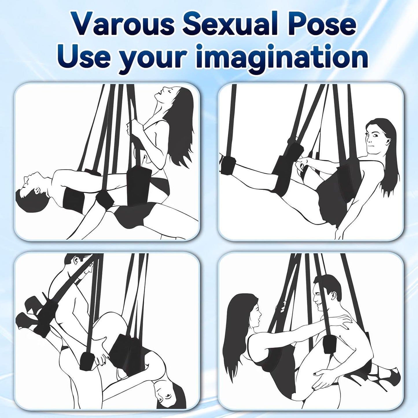 OrvexaX 360° Spinning Sex Swing 800lb Dual Mount - SinfulX - Personal Care > Sexual Wellness > Sex Swing