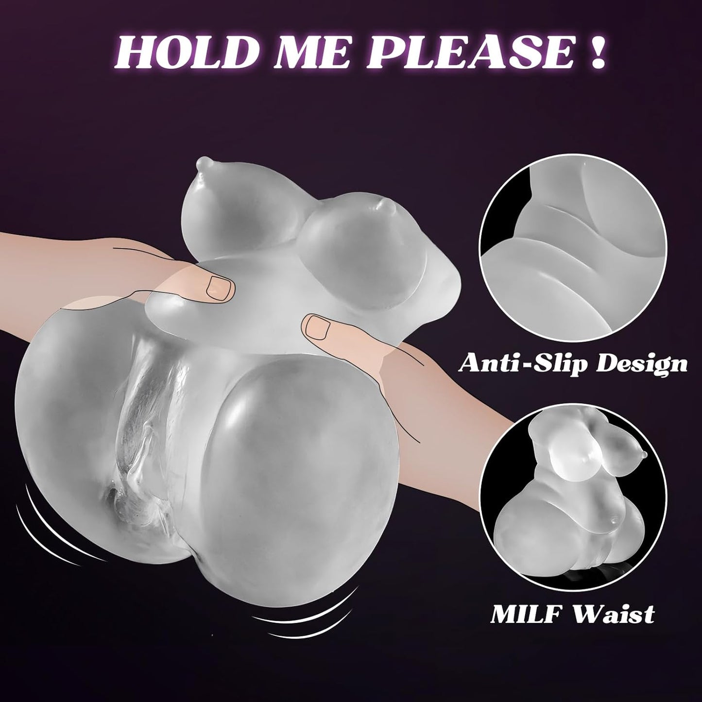 CurvyVision Transparent BBW Sex Doll Stroker - SinfulX -