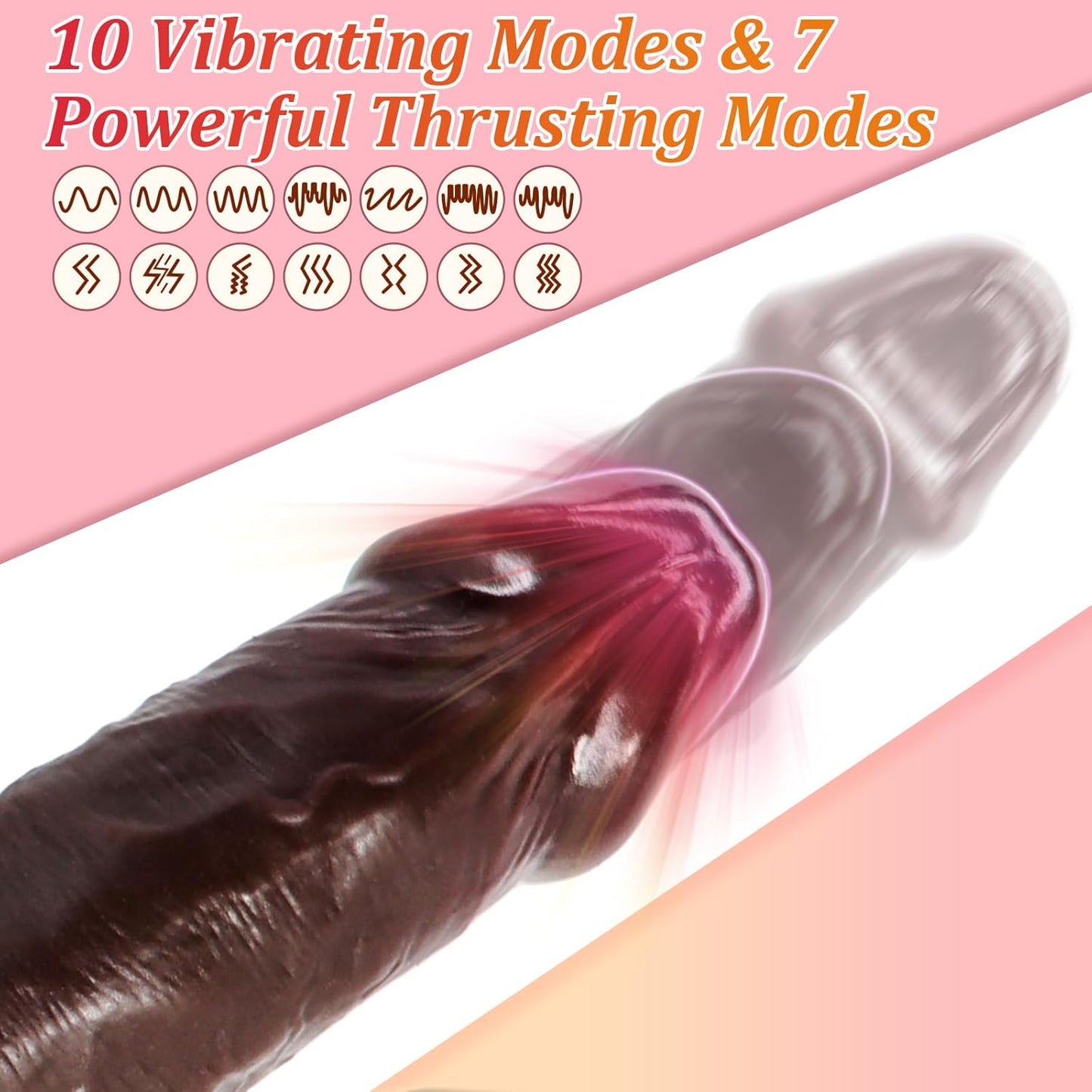 DuskLoom Vibrating Thrusting Dildo Vibrator