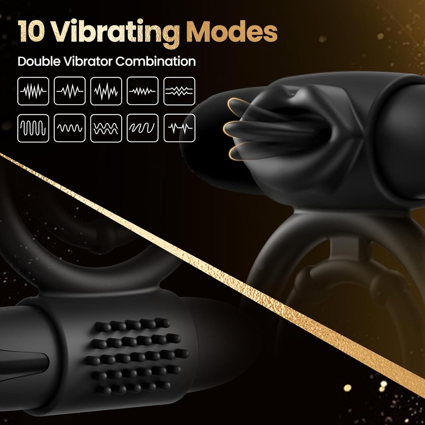 ApexBullet Dual Bullet Vibrator Penis Ring