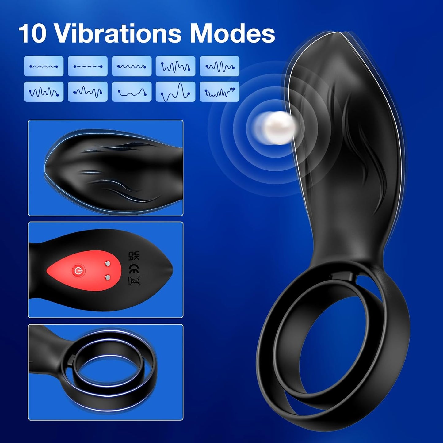 PleasureHaven Vibrating Penis Ring Clitoral Stimulator