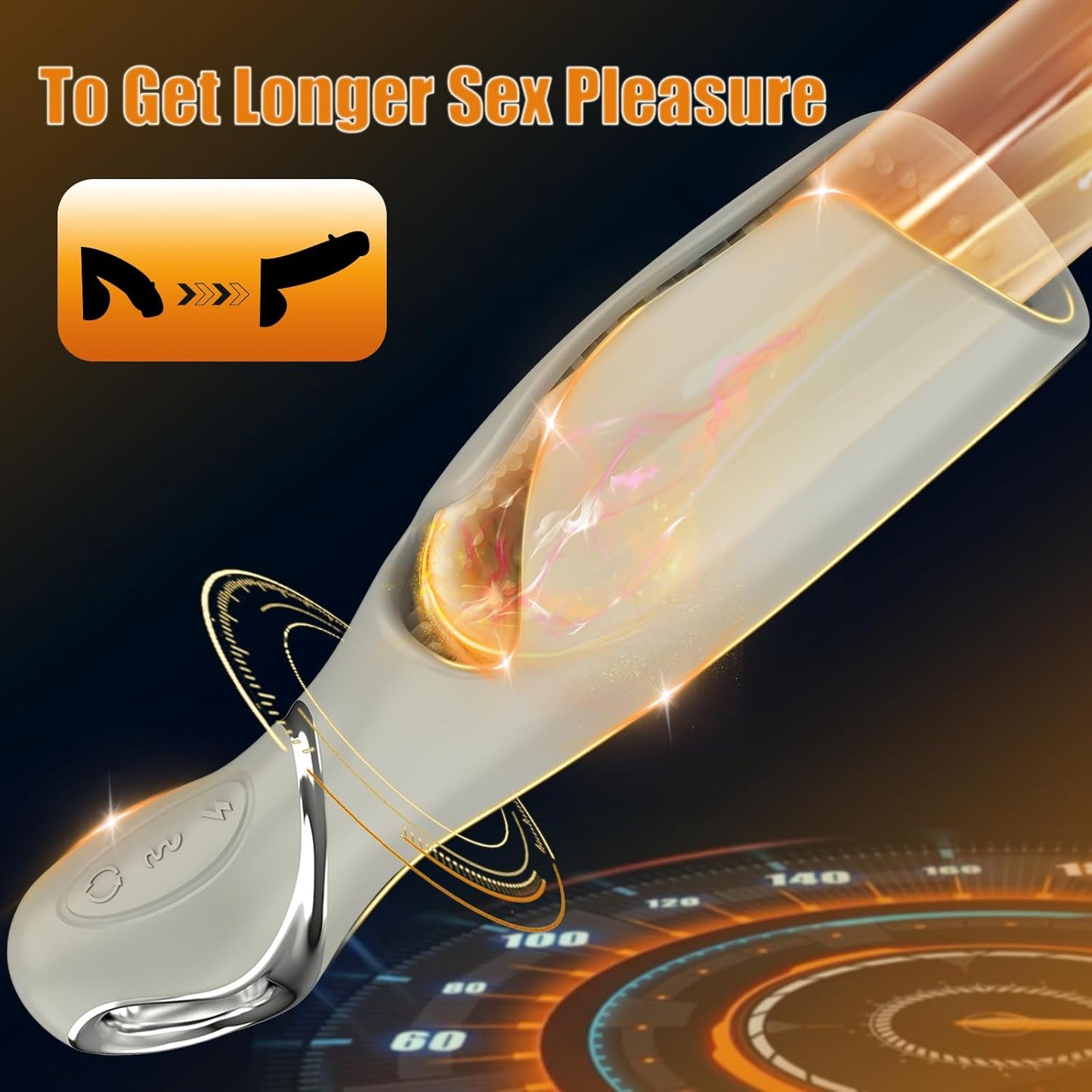 LuxeGrip Premium 10 Vibrating Patterns Male Masturbator