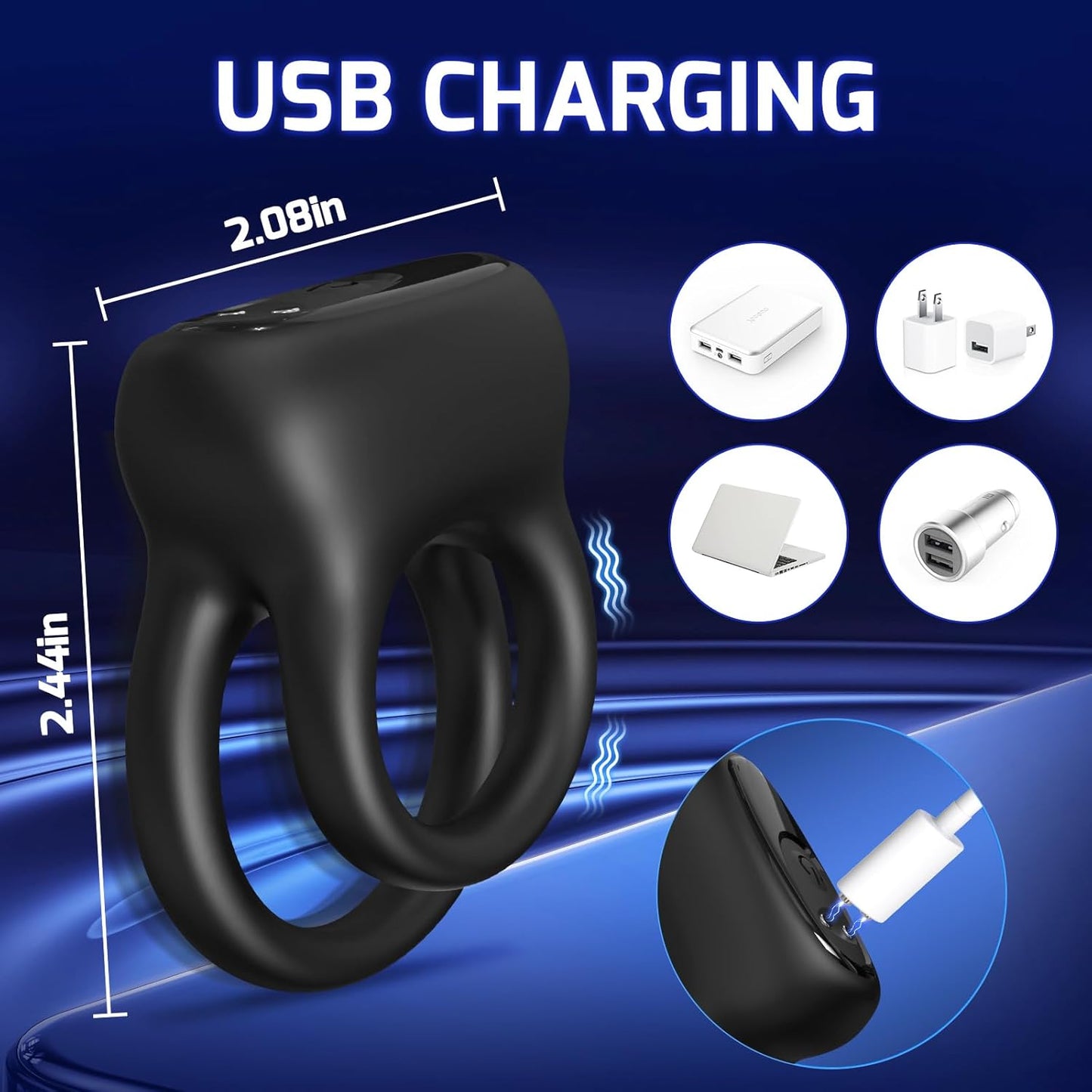 EdgeGrip Double Vibrating Cock Ring