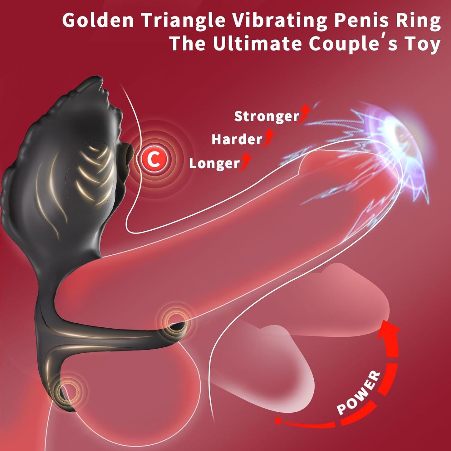 MystSculpt Vibrating Clitoral Stimulator Penis Ring