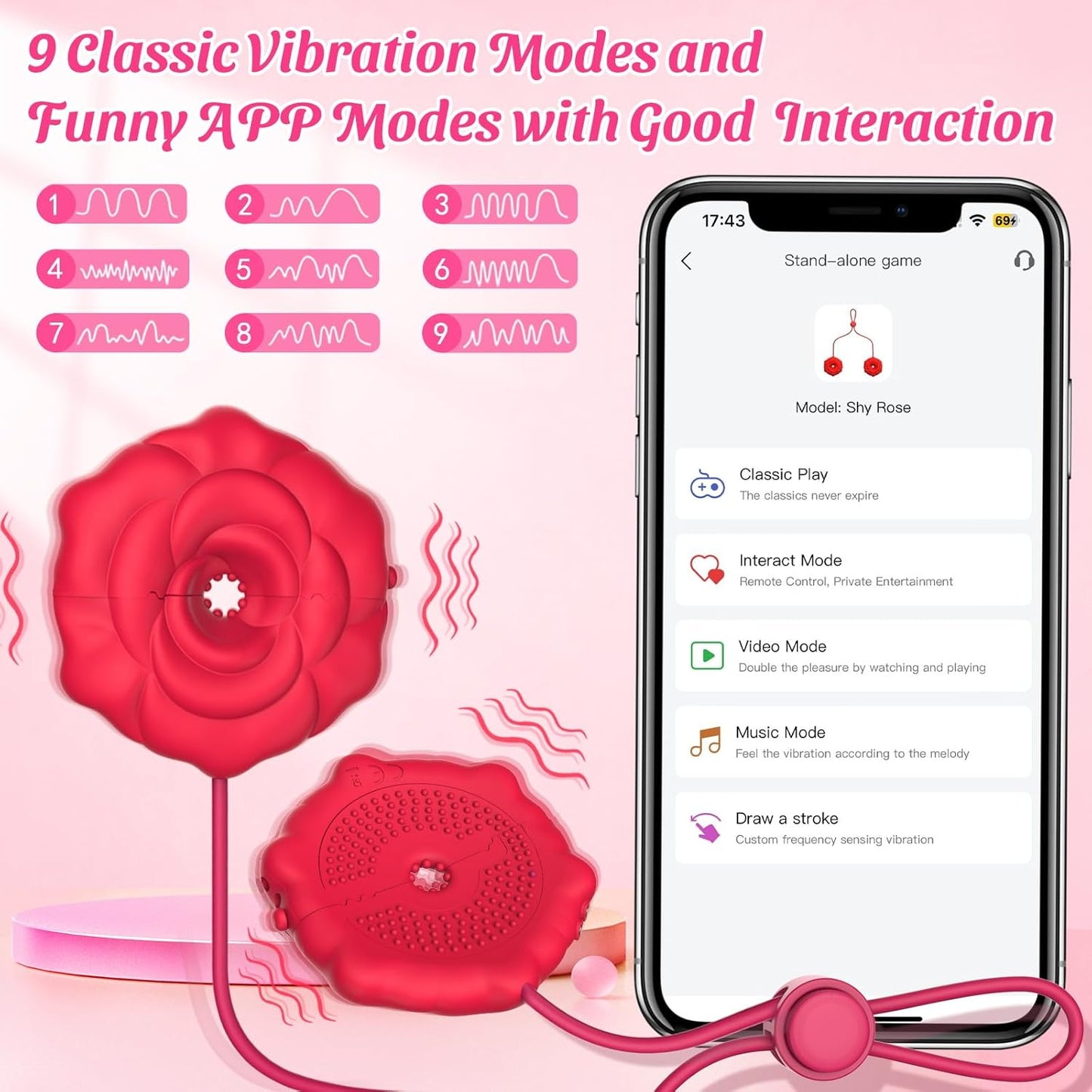 TenderGlow Multi Vibrations Nipple Clamps - SinfulX