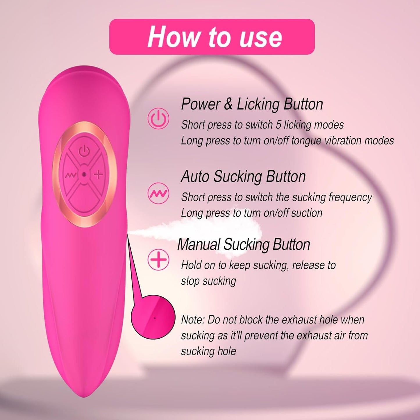 GlowRipple App Control Sucking Vibrator