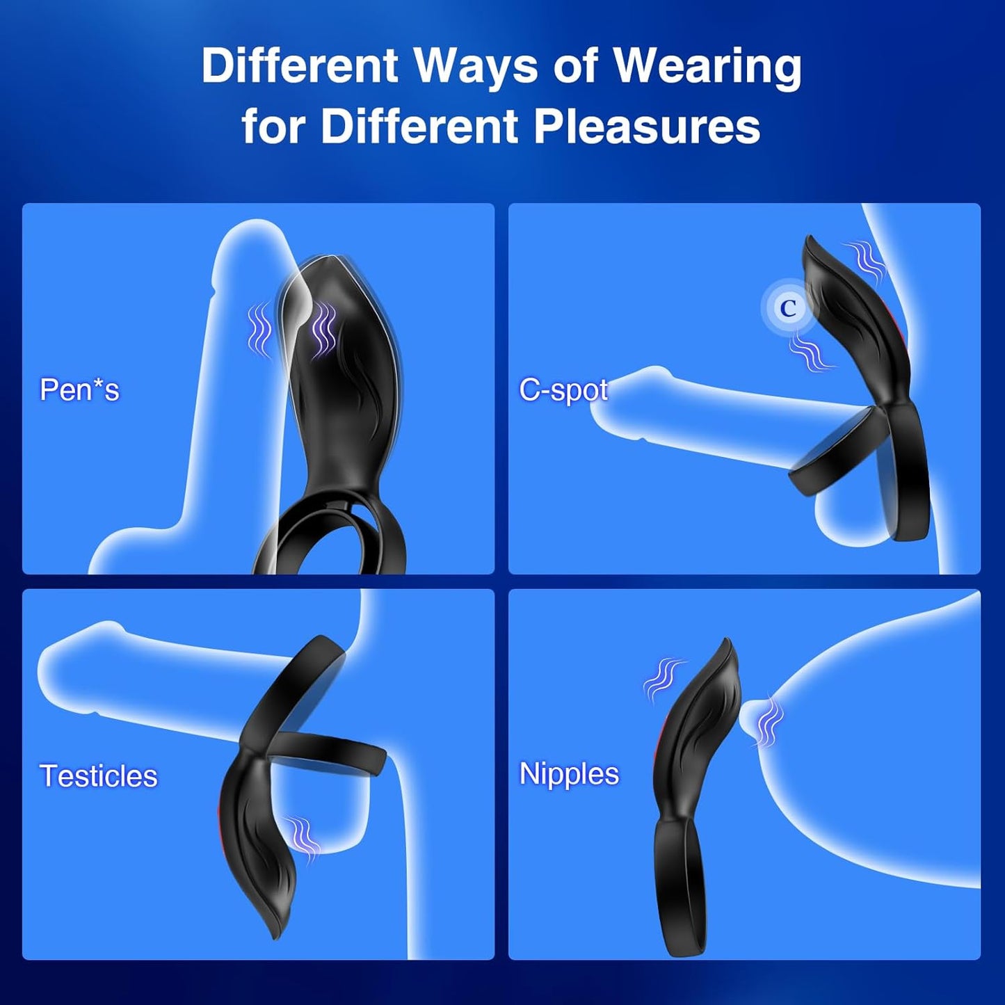 PleasureHaven Vibrating Penis Ring Clitoral Stimulator