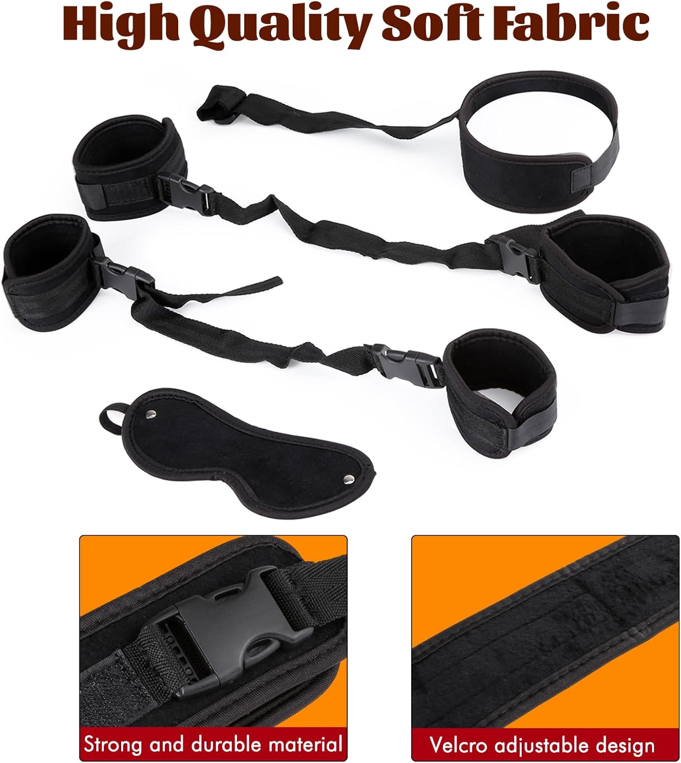 TetheredEmbrace BDSM Neck to Wrist Restraint Set