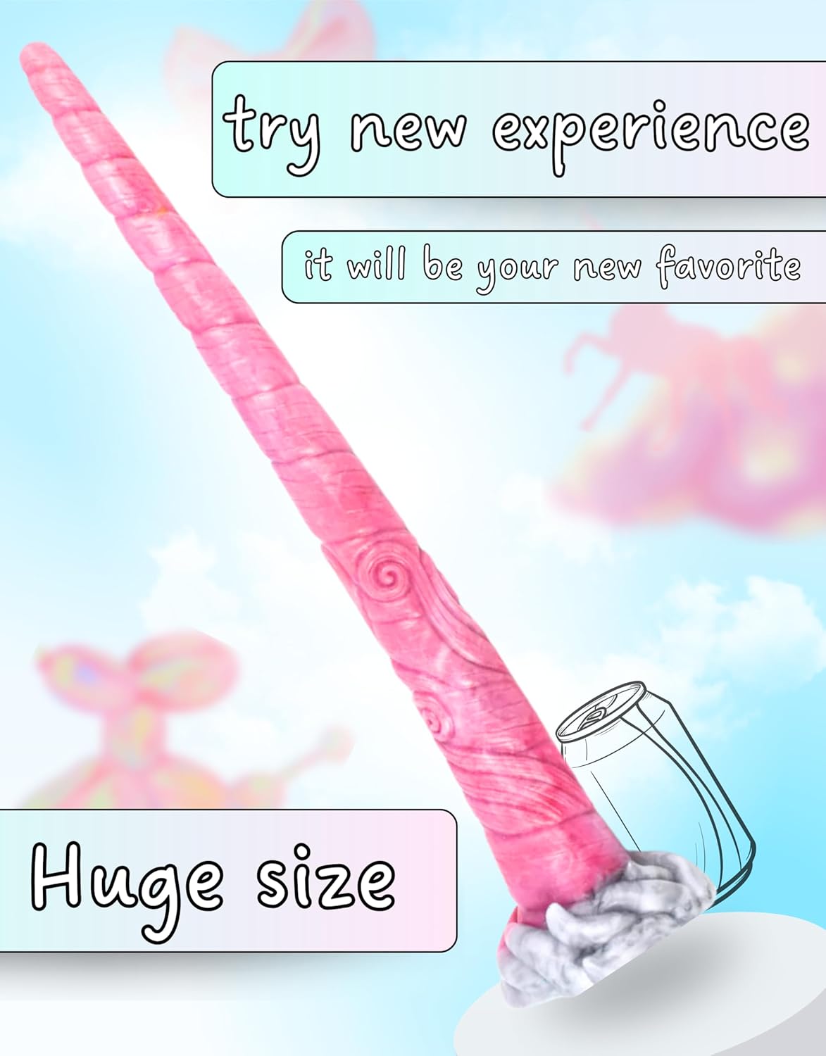 FawnAllure 18" Extra Long Thin Dildo