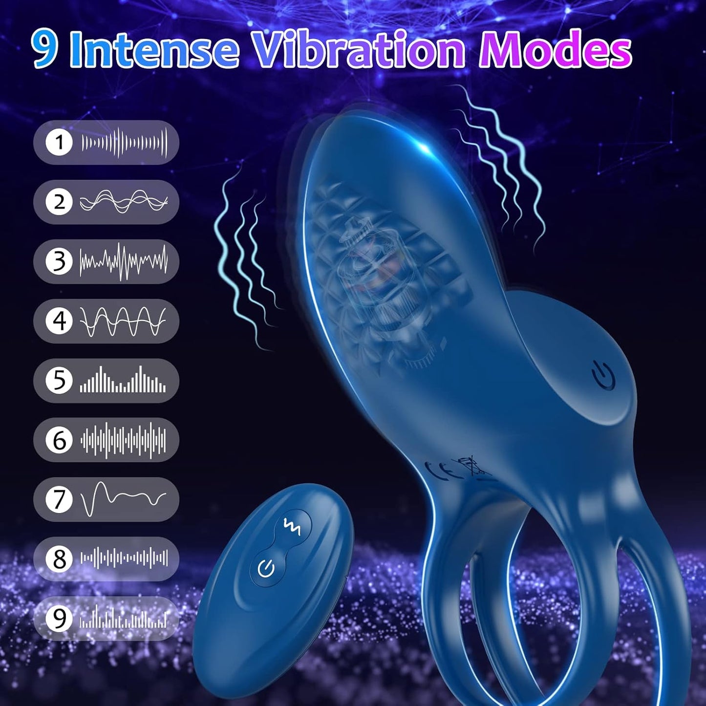 PrimeTorque Vibrating Clitoral Stimulation Penis Ring