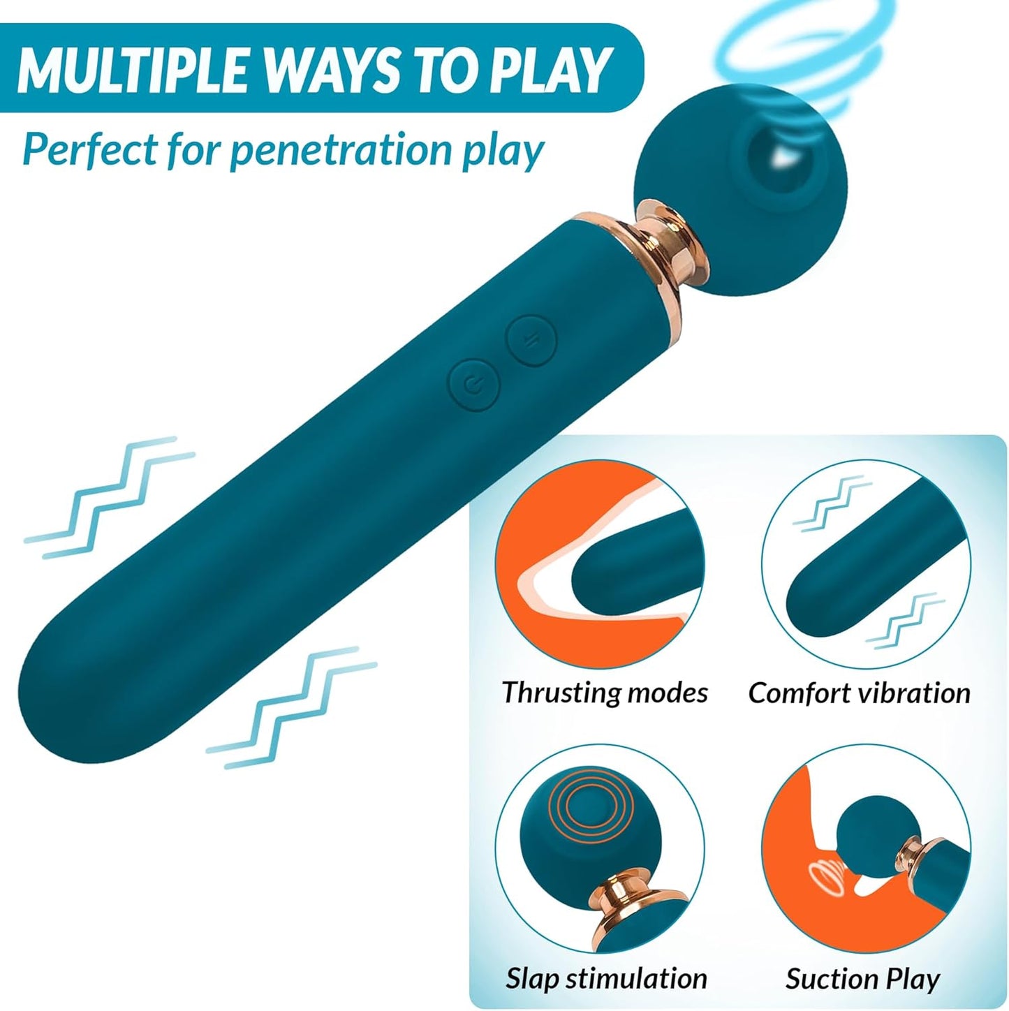 SereneTremor Power Suction Stimulation Wand Vibrator - SinfulX