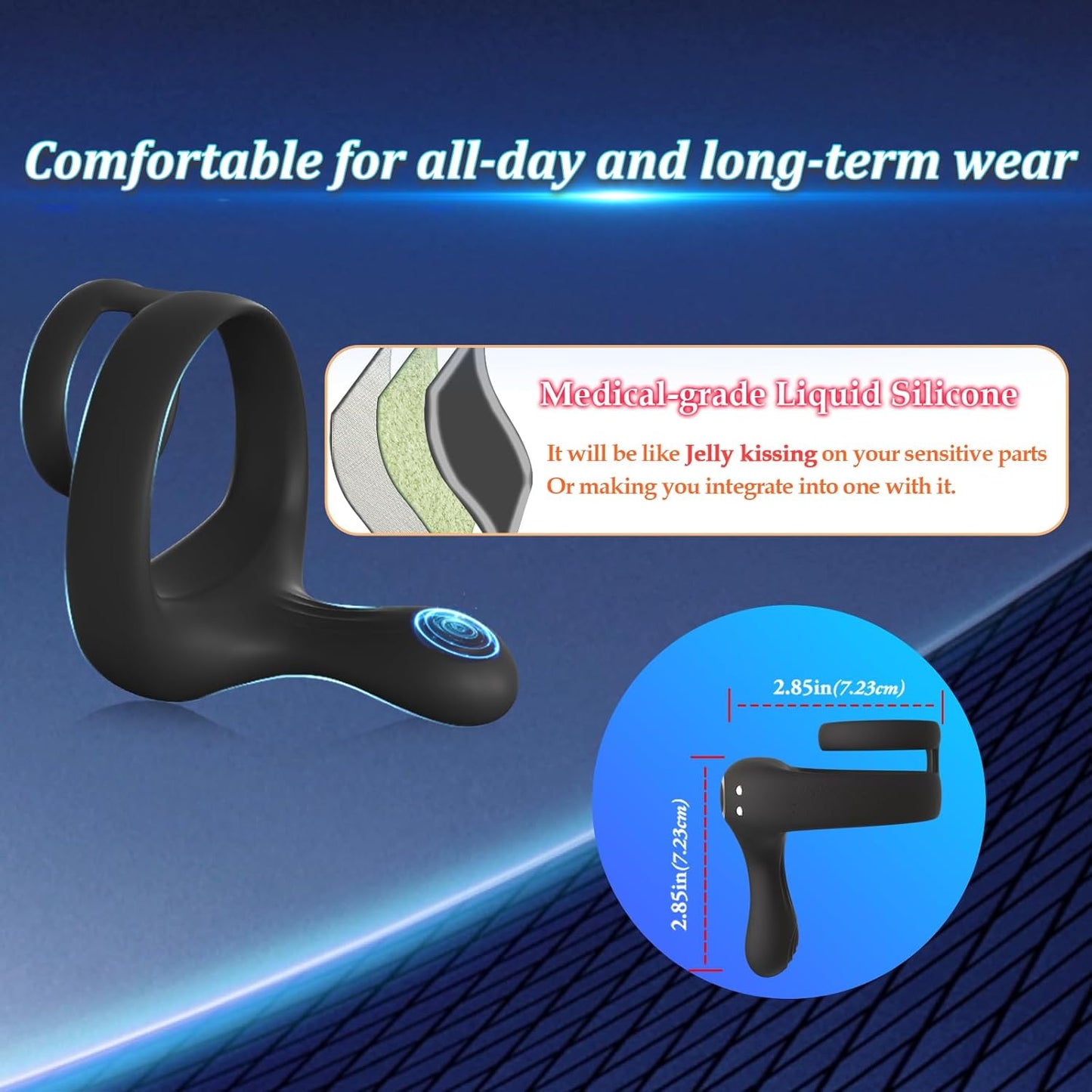 TitanVibe Vibrating Cock Ring Taint Stimulator