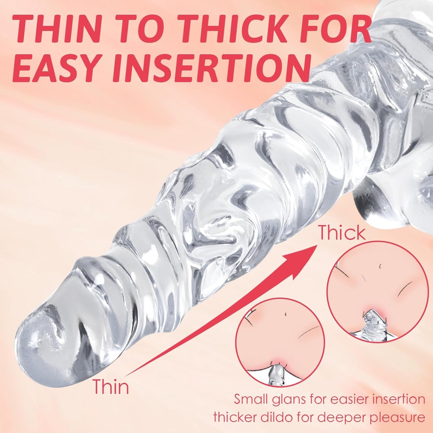 MoonRipple 11.8" Advanced Clear Dildo - SinfulX