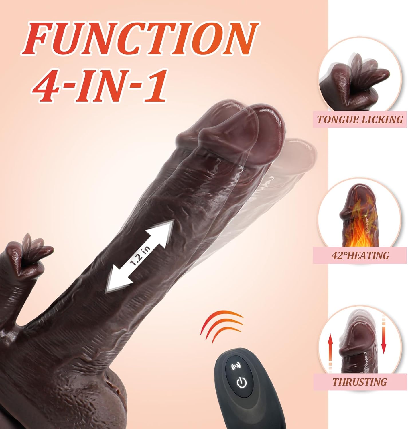 DuskLoom Vibrating Thrusting Dildo Vibrator