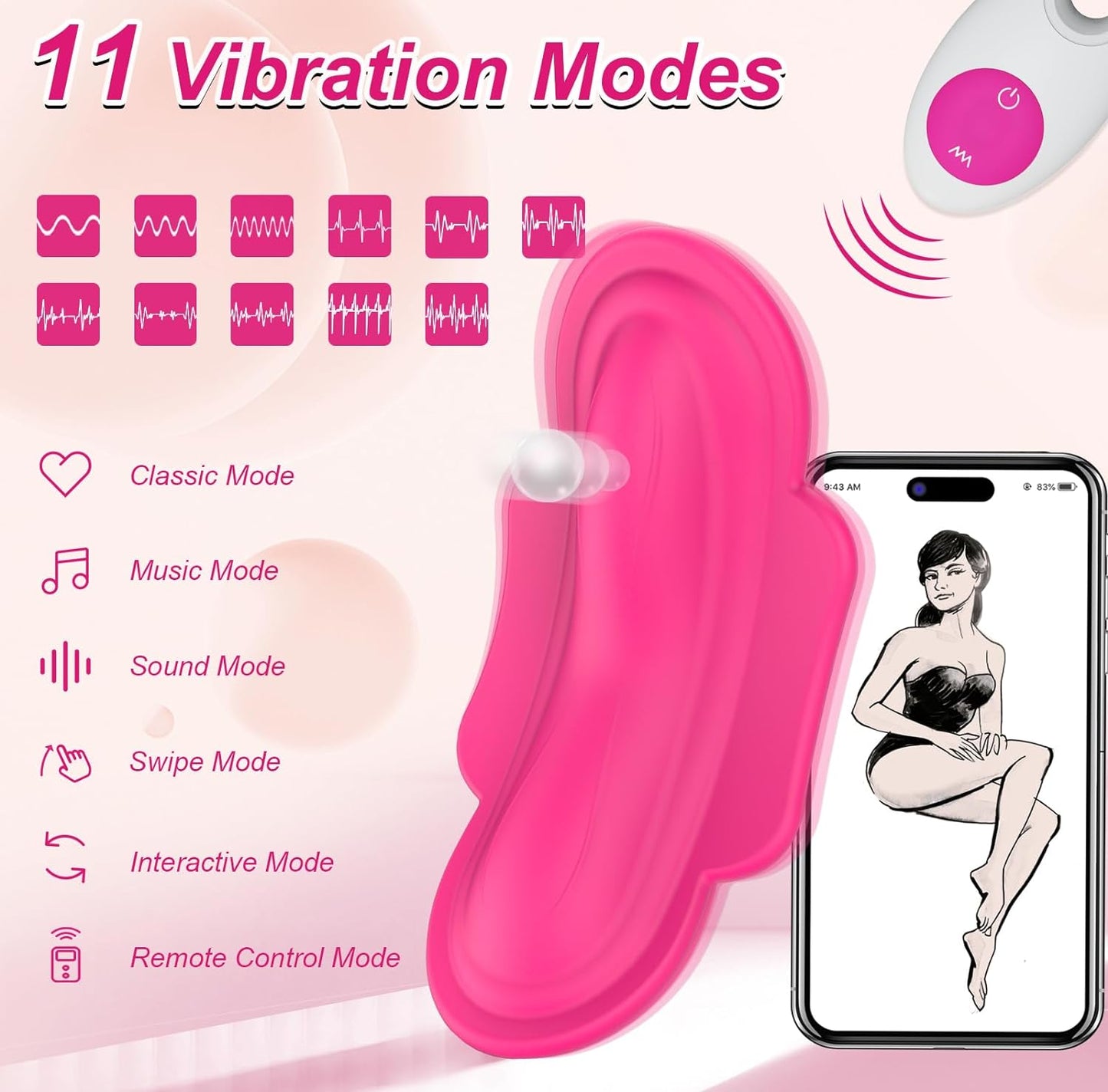 EuphoriaWear Panty Remote Control Vibrator