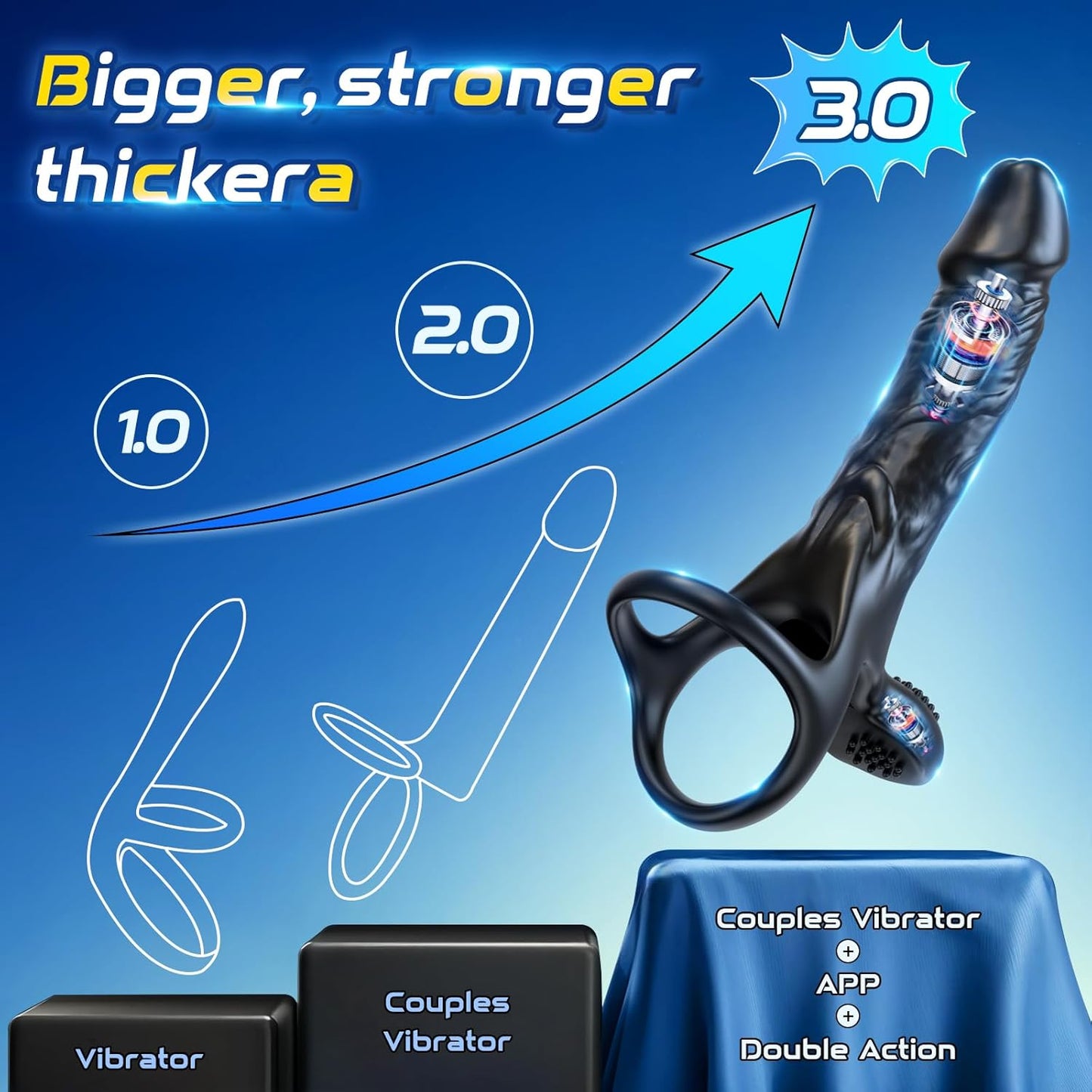 RefinedPleasure Cock Ring Penis Sleeve Anal Dildo Vibrator - SinfulX