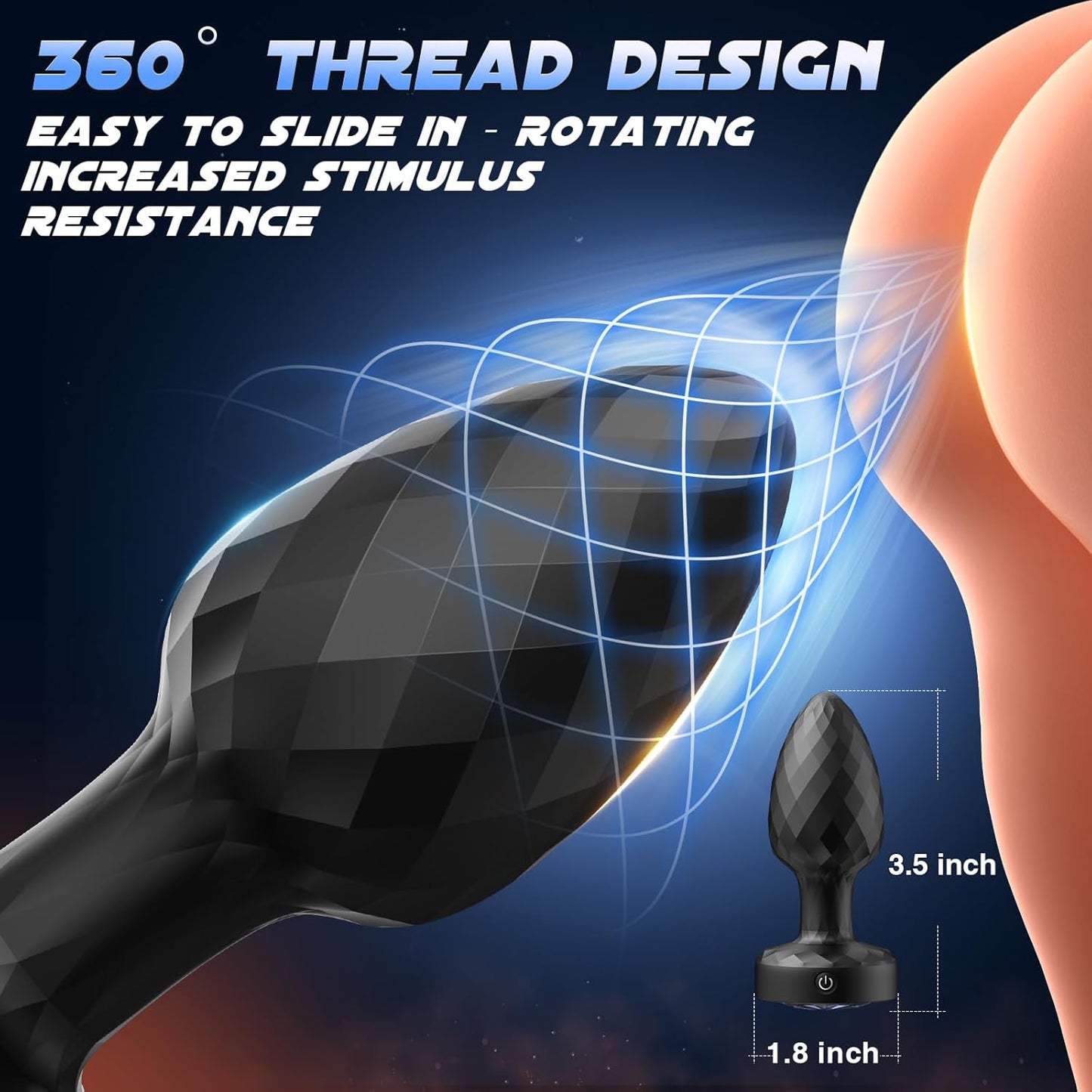 StormTease 360° Powerful Vibrating Butt Plug