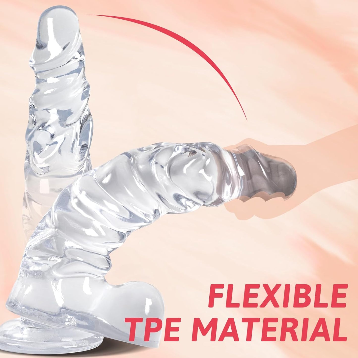 MoonRipple 11.8" Advanced Clear Dildo - SinfulX