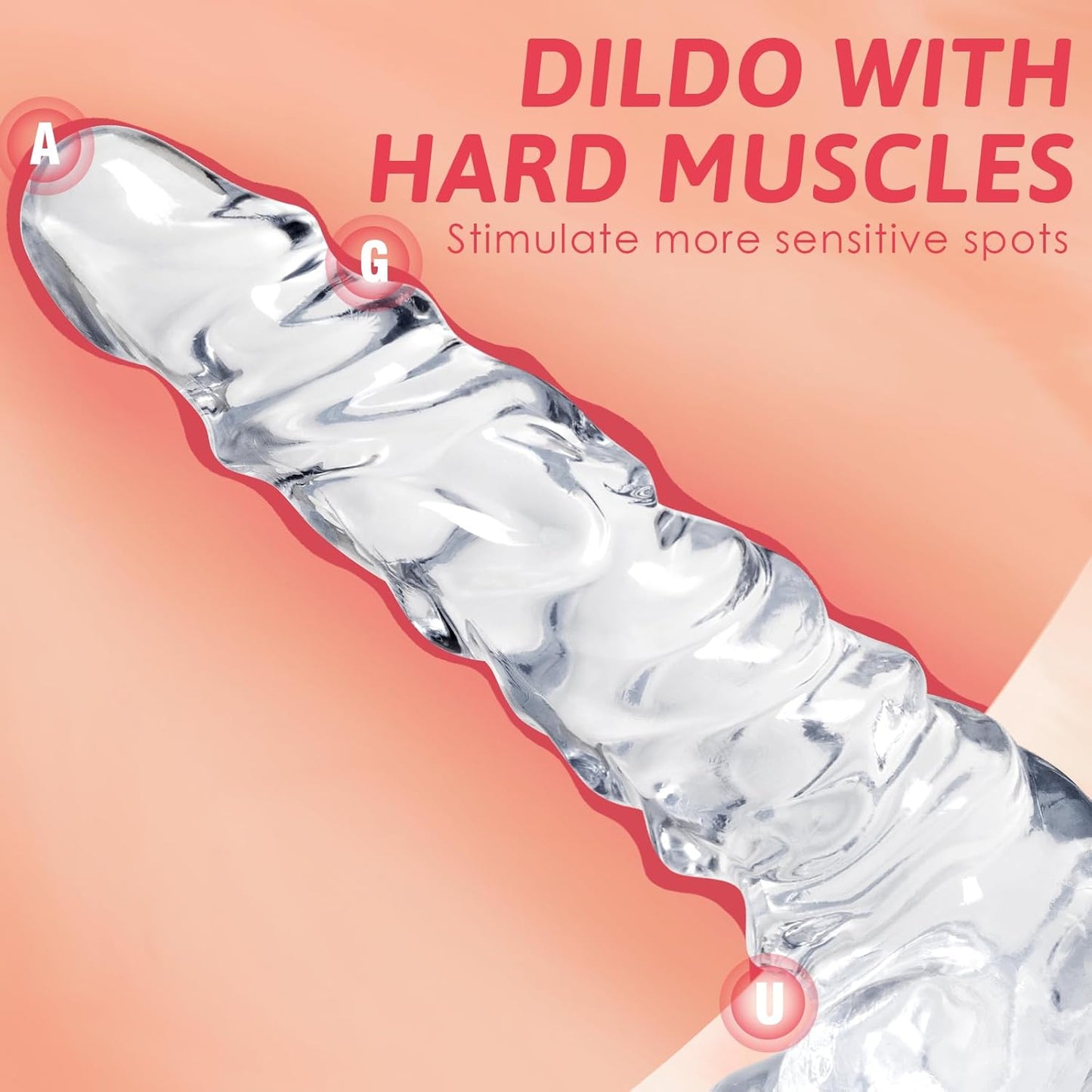 MoonRipple 11.8" Advanced Clear Dildo - SinfulX