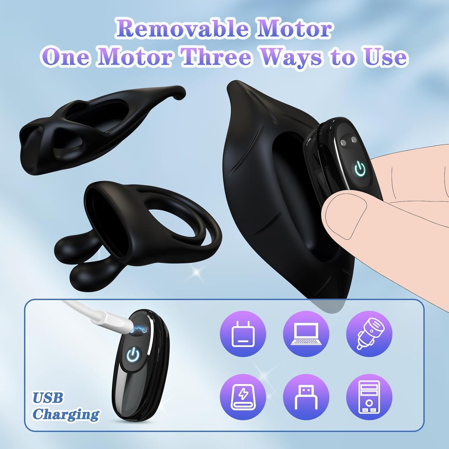 EuphorucFleur 3Pcs Couples' Vibrating Sex Toy Set