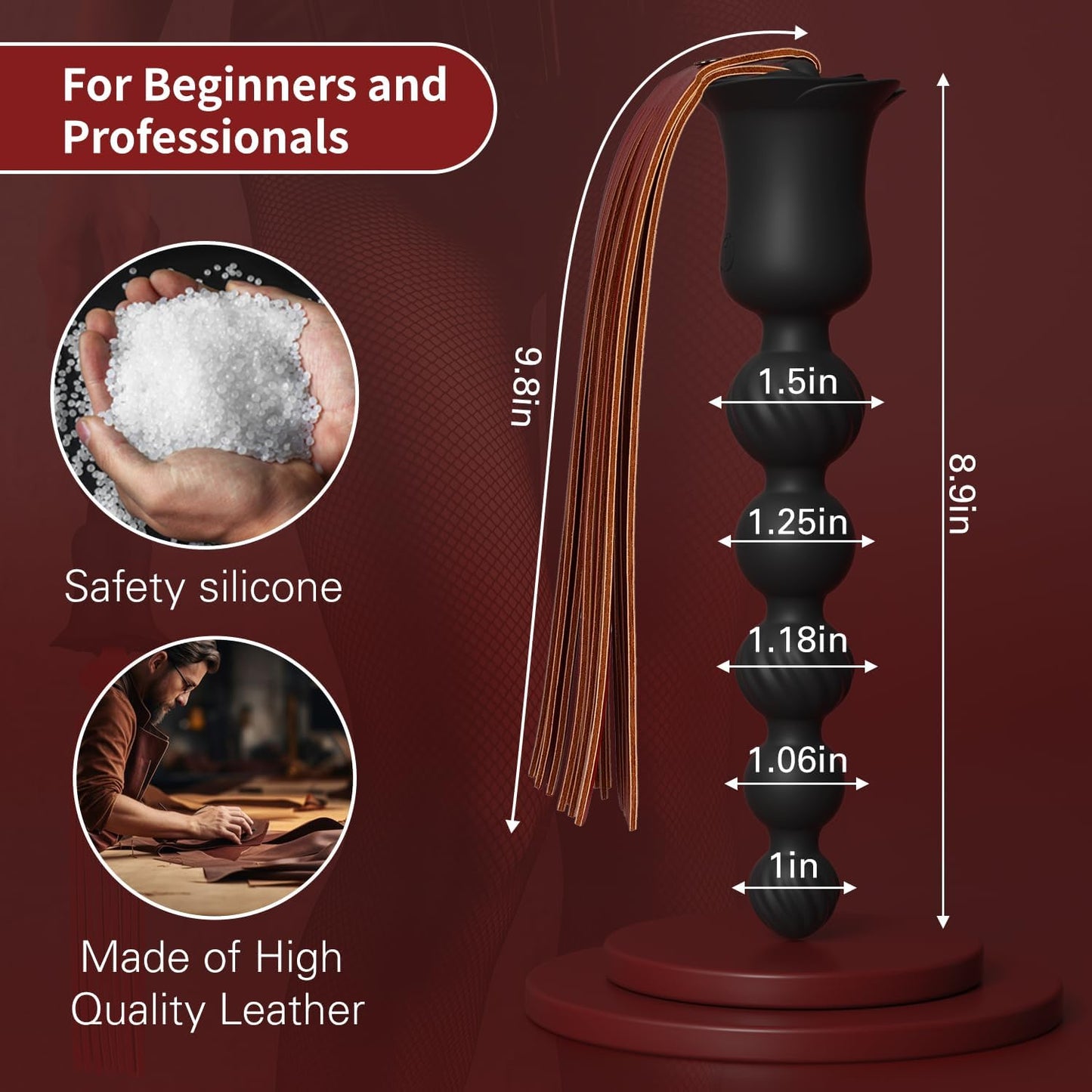 EdenSurge BDSM Butt Plug Vibrator Whip
