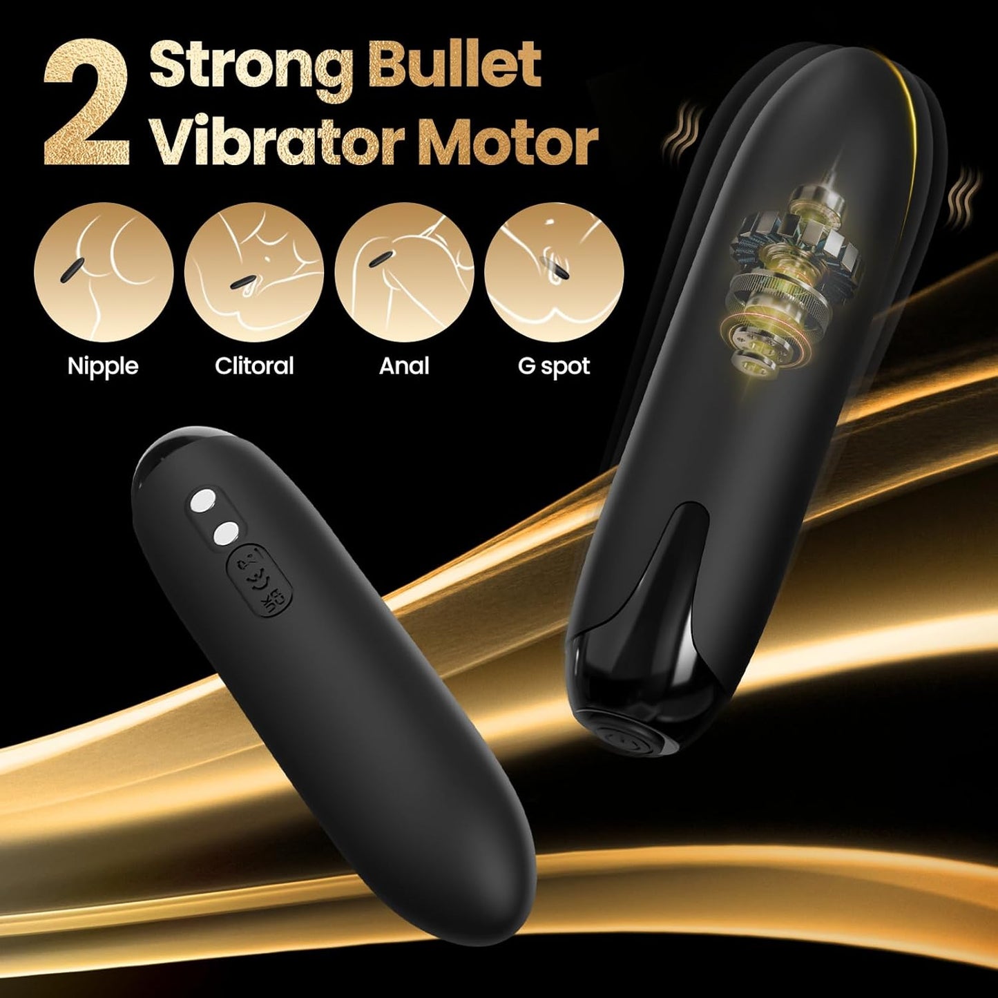 ApexBullet Dual Bullet Vibrator Penis Ring