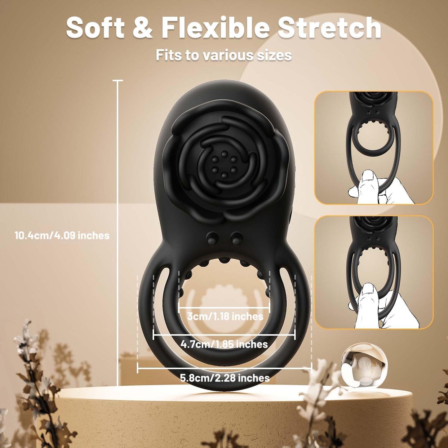 SilkOasis Vibrating Cock Ring Clitoral Massager