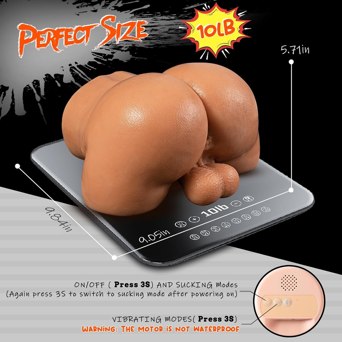 PeepTremor Vibrating 10lbs Anus & Testicles Sex Doll