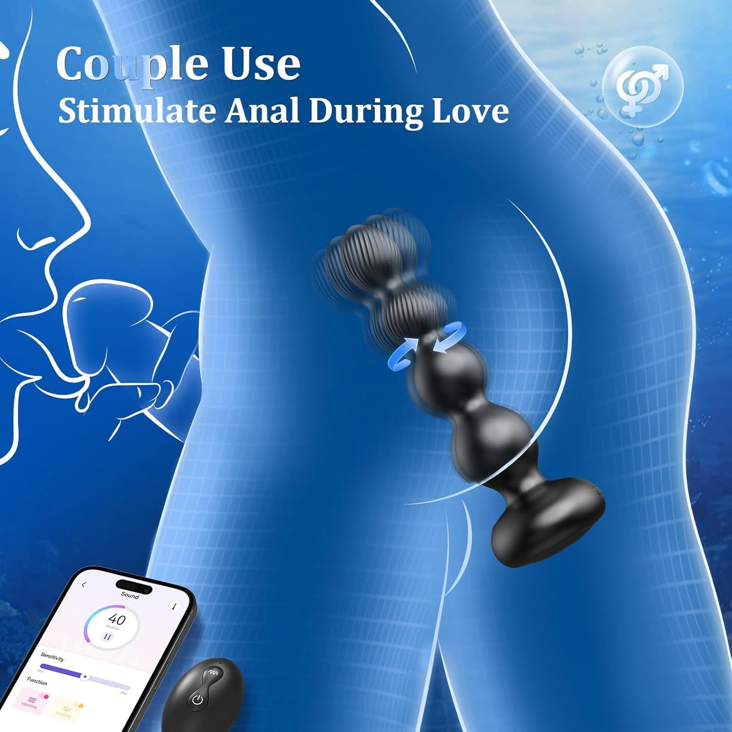 LumeWhisper 360° Long Rotating Vibrating Butt Plug