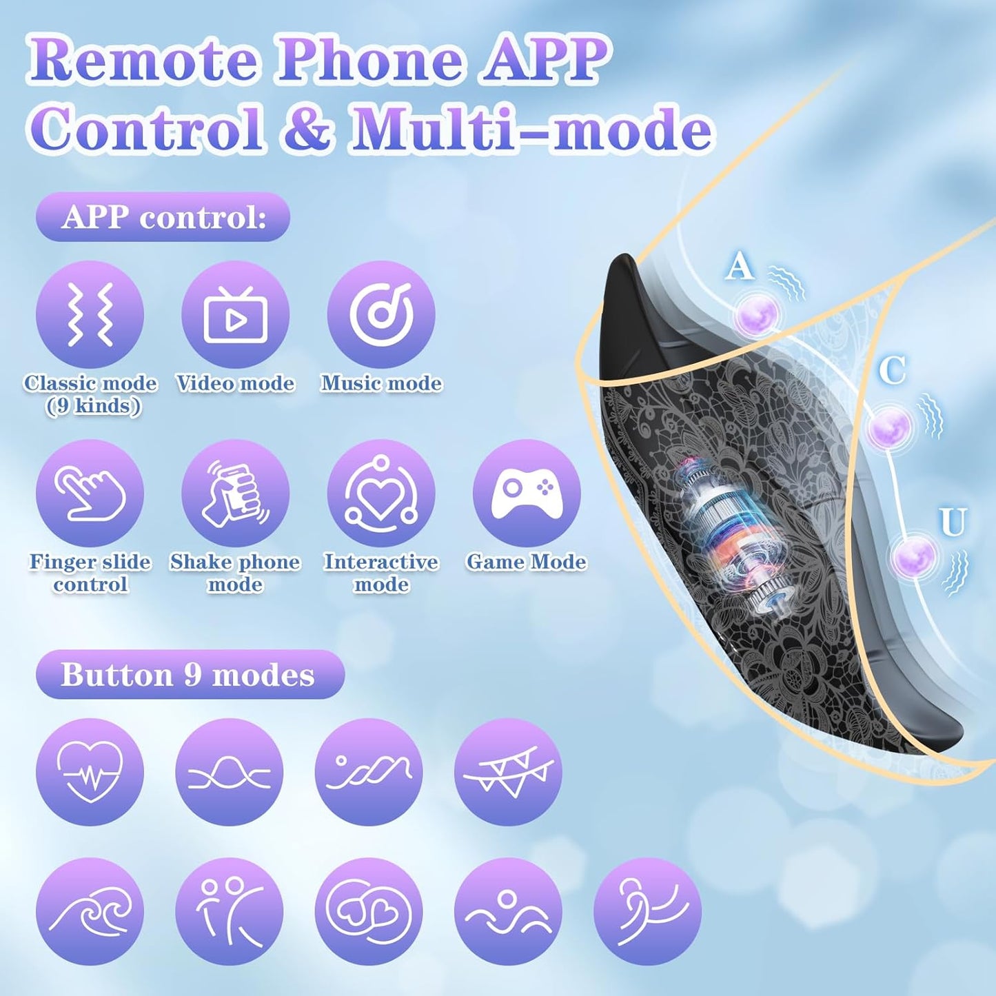 EuphorucFleur 3Pcs Couples' Vibrating Sex Toy Set