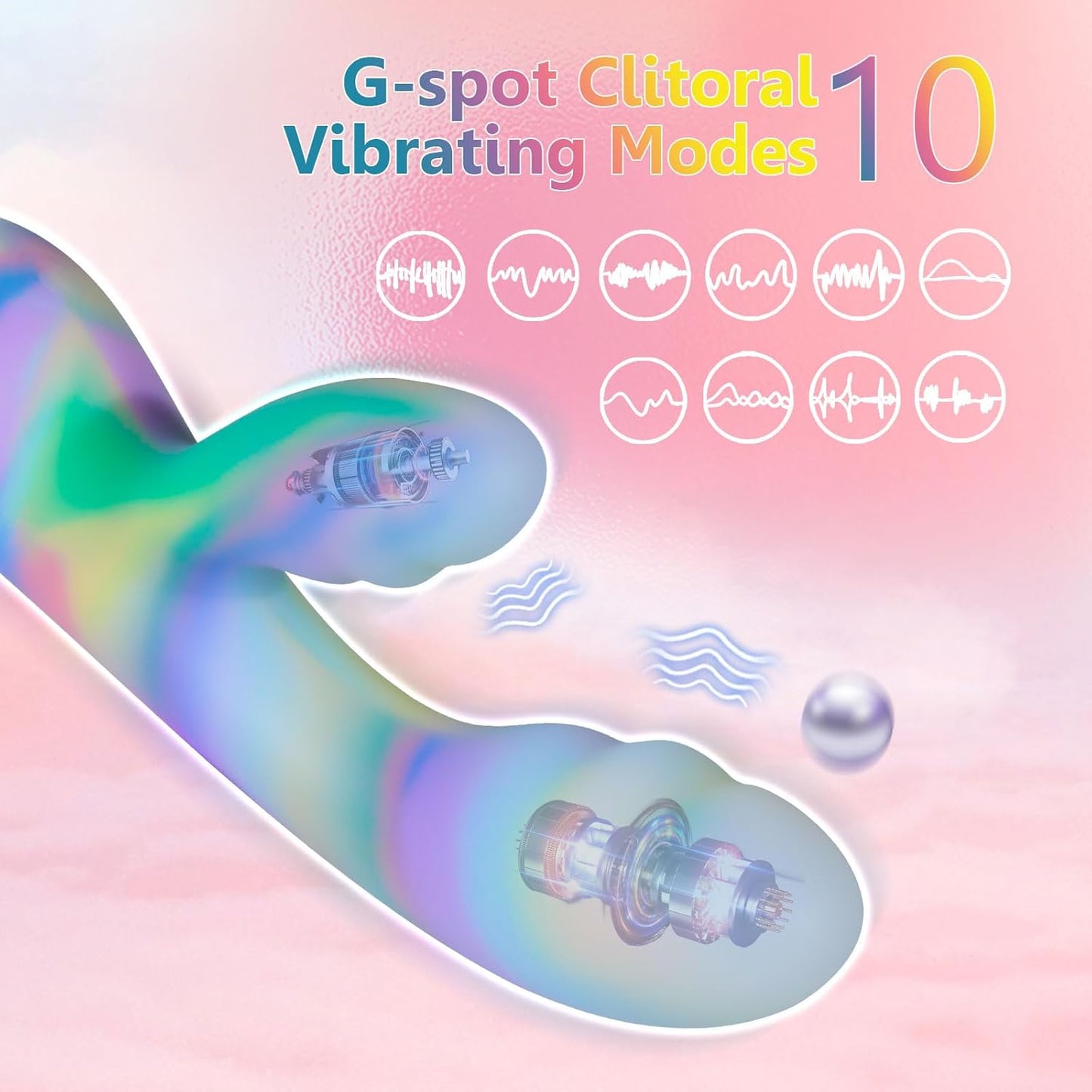 PrismRabbit Rainbow G - Spot & Clit Vibrator - SinfulX - Personal Care > Sexual Wellness > Rabbit Vibrator