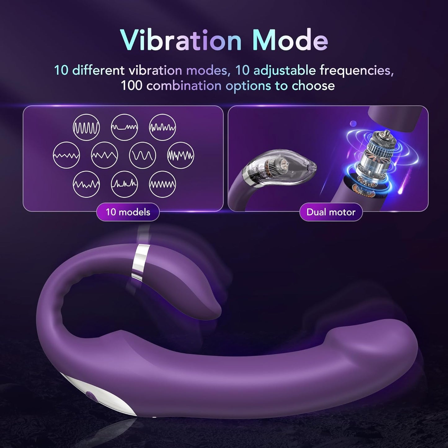 LoomDesire G-Spot Clitoral Stimulation Dildo Vibrator