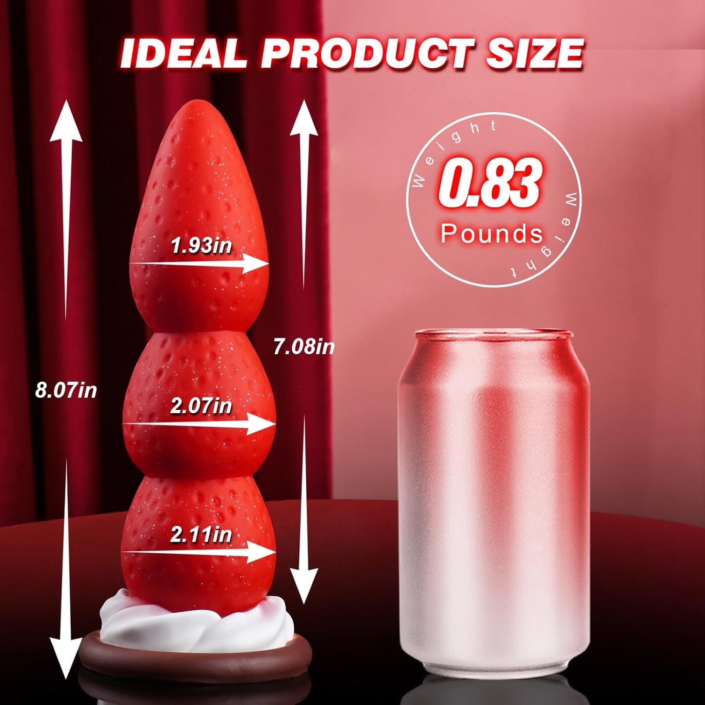 NeoGem 8" Strawberry Monster Dildo