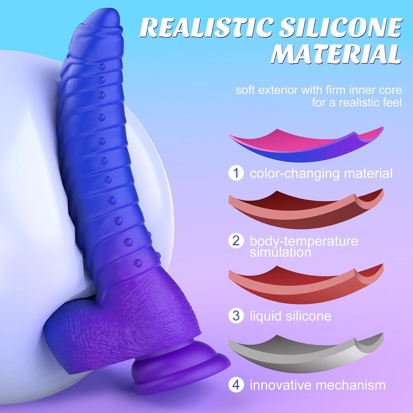 LustWraith Thrusting 8.9" Monster Dildo