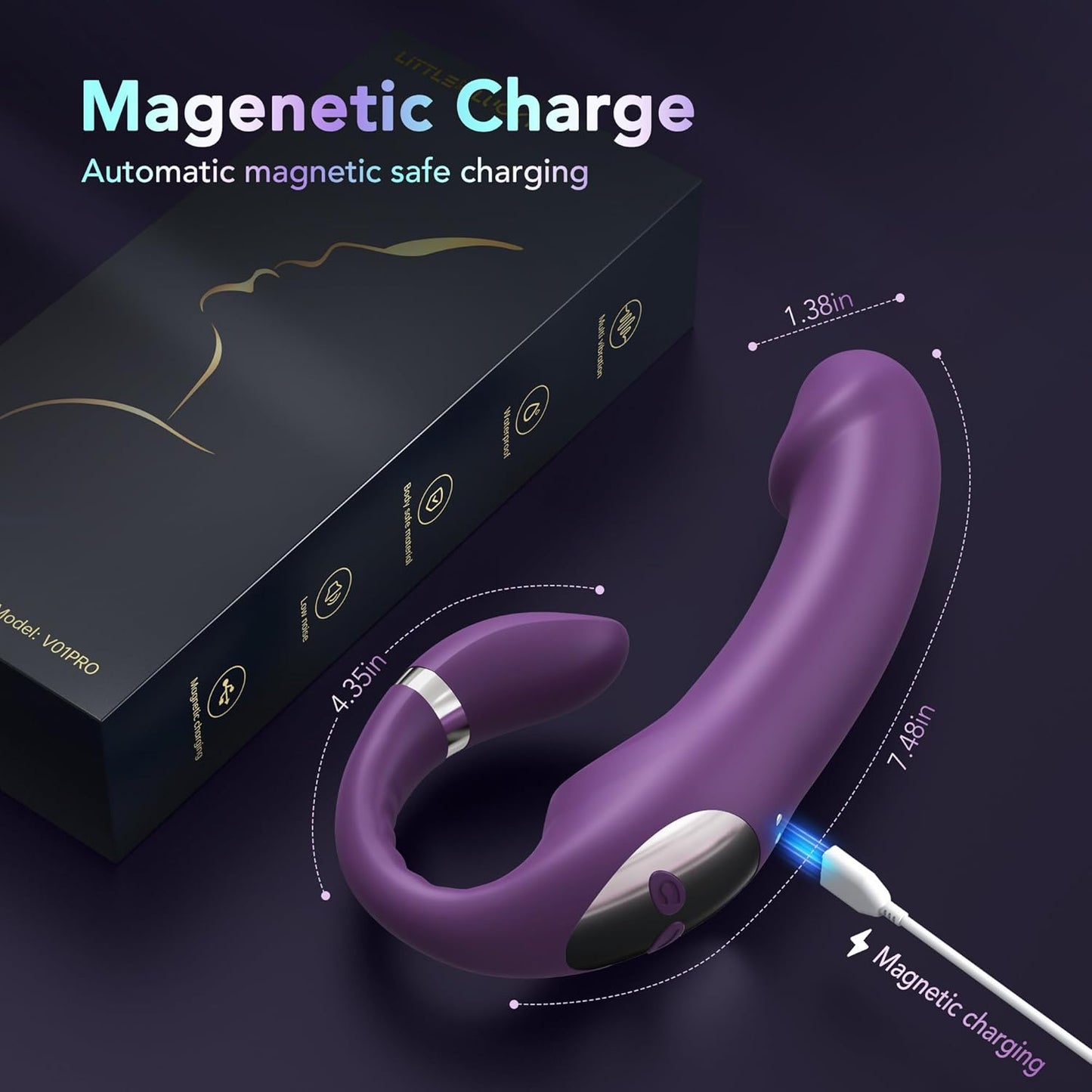 LoomDesire G-Spot Clitoral Stimulation Dildo Vibrator