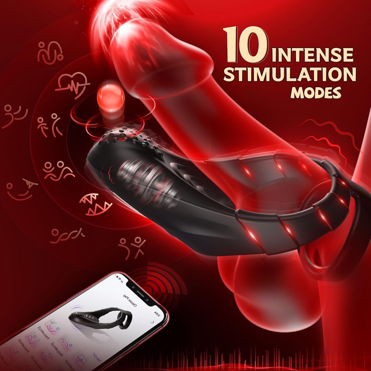 PowerHold Vibrating Penis Ring - SinfulX