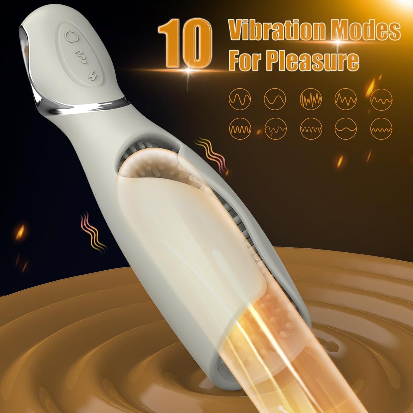 LuxeGrip Premium 10 Vibrating Patterns Male Masturbator