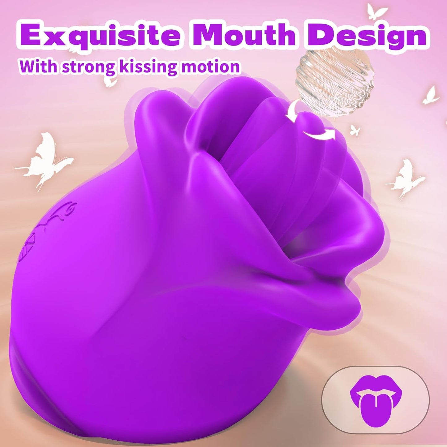 HavenLoom Rose Tongue Licking Vibrator