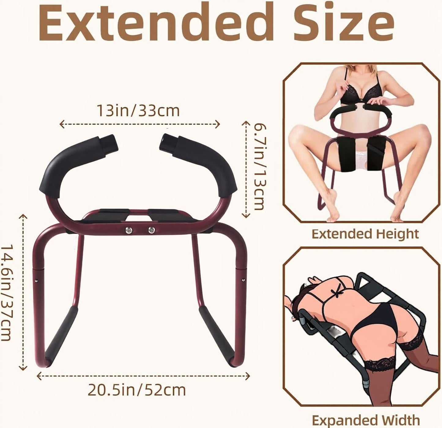 PassionFrame Red Sex Position Chair - SinfulX -