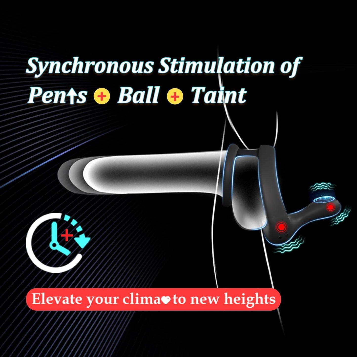TitanVibe Vibrating Cock Ring Taint Stimulator