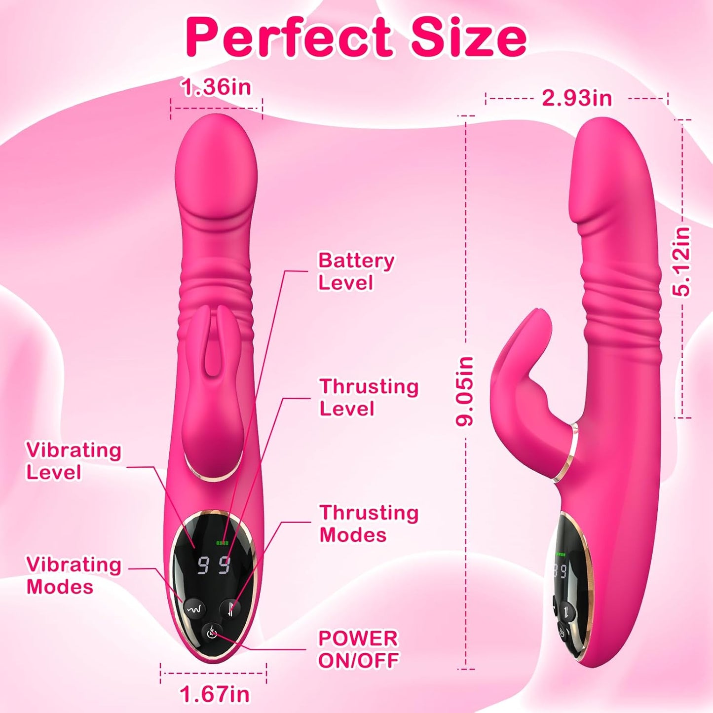 RogueLuxe Thrusting Rabbit Vibrator