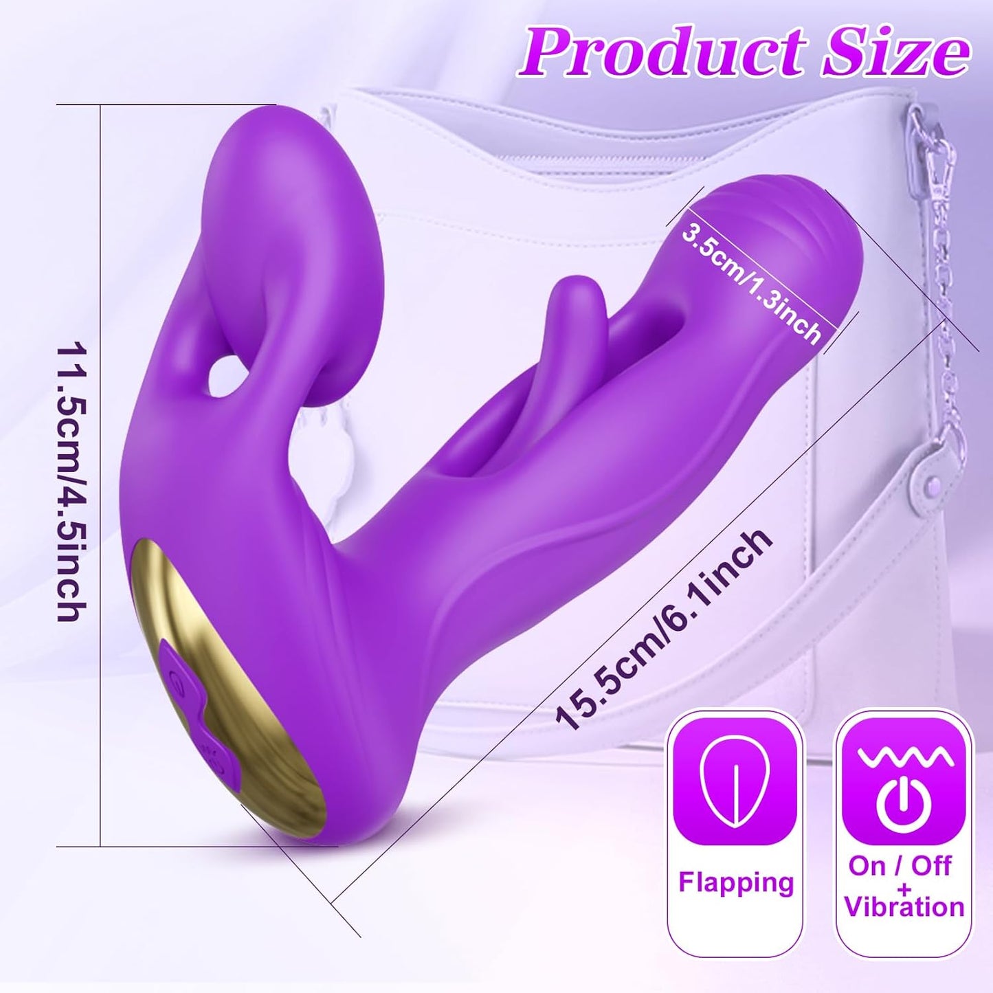 OnyxRipple Wearable Remote Control Flapping Vibrator