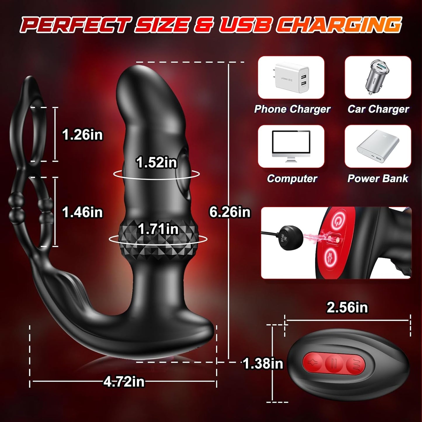 WraithSpike Vibrating Prostate Massager Penis Ring