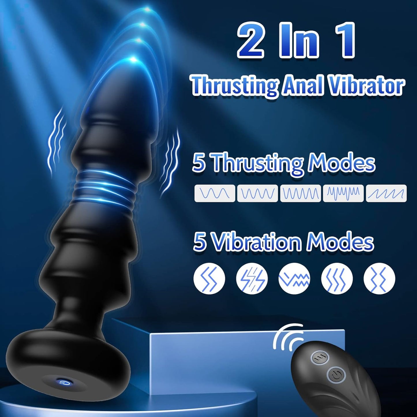 HorizonGrip Thrusting Anal Prostate Massager